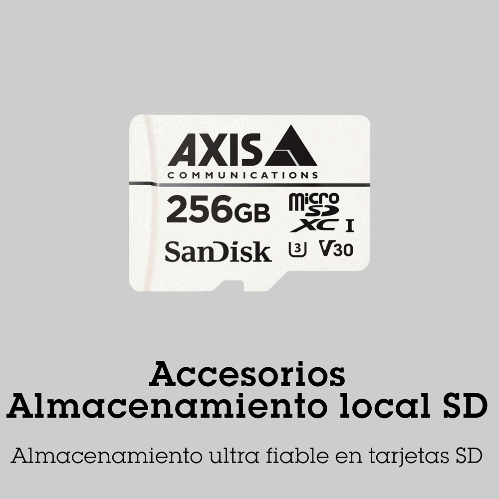Accesorios almacenamiento Axis con tarjetas SD