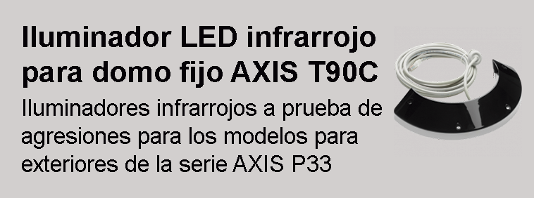 Iluminadores LED infrarrojos para domo fijo AXIS T90C